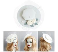 Fascia per cappello a cilindro con fascinator stile corte europea per la