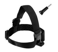 Fascia per casco per videocamere sportive GoPro, regolabile, universale, nera