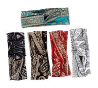 Fascia per Chioma Boho Incrociata Donna, Set 5 Pezzi | Stile Chic, Comoda in Viaggio, per Meditazione, Foto Shoot, Tiene i Chioma Lontani dal Viso Colore Casuale