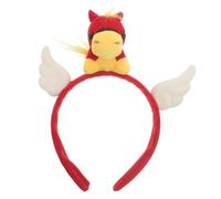 Fascia per Chioma Cavallino Cartone per Feste di Compleanno e Spettacoli | Peluche e Plastica, Design Creativo Leggero e Comodo, Rosso, per Adulti