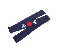 Fascia per Chioma da Cuoco Stile Giapponese in Cotone Blu | Stampa Simbolica, Comoda da Indossare, Mantiene Sudore Lontano dagli Occhi