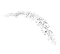 Fascia per Chioma da Sposa Cristalli e Fiori, Stile Vintage | Argento, Metallo e Resina, Leggera e Comoda per Uso Prolungato, per Onde Morbide e Trecce