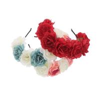 Fascia per Chioma da Sposa Floreale Regolabile 3 Pezzi | Metallo e Tessuto, Mix Colori Assortiti, per Festa e Foto, Decorazione Delicata Boho Colore Casuale