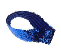 Fascia per Chioma Elastica Paillettes Blu, 1 Pezzo