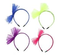 Fascia per Chioma Fiocco in Pizzo Delicato 4 Pezzi Grande Donna | Accessorio Adorabile per Fotografia e Spettacolo, Tenuta Sicura, Adatta a Donne