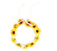 Fascia per Chioma Margherita 11 Fiori Gialla Elastica | Ornamento Delicato e Grazioso, Adatta a Festival e Viaggio, da Indossare anche Vita