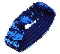 Fascia per Chioma Paillettes Blu, Elastica e Imbottita | Bambine e Donne, Tiene i Chioma Lontani dagli Occhi, per Carnevali e Feste di Compleanno