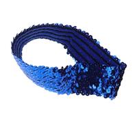 Fascia per Chioma Paillettes Blu Elastica per Donne e Ragazze | 1 Pezzo, Lega, per Carnevali e Festival, Accessorio Brillante Tenuta Elastica