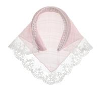 Fascia per Chioma Sciarpa Triangolo, Stile Francese Rosa | Maglia Intrecciata, Tessuto e Plastica, Elastica Comoda Tutto il Giorno, per Frangia e Chioma