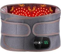 Fascia per cintura riscaldata - Cuscinetto riscaldante senza fili per massaggiatore schiena con vibrazione, tutore riscaldato per la schiena con 3 impostazioni di riscaldamento e velocità regolabili,