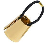 Fascia per Coda di Cavallo in Lega Oro, Stile Chic per Chioma Medi Lunghi | Accessorio Cordino Elastico, Finitura Lucida e Anello Metallico, per Bambine e Ragazze Adolescenti