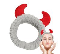 Fascia per corna da diavolo, fascia per il viso spa, Fascia cosmetica in corno, Fasce per capelli morbide per asciugamano per la cura della pelle, impacchi cosmetici per capelli da doccia
