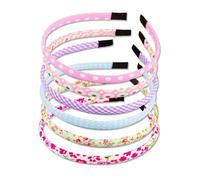 Fascia per corona di fiori per bambina 6 pezzi di cotone per capelli in poliestere multicolore per Compleanno