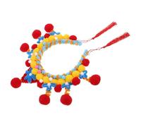 Fascia per Costume da Opera Cinese con Pompon, Peluche, Twistable | Accessorio Teatrale per Chioma, per Themed Parties e Stage Shows, Design Fai da Te Versatile