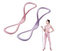 Fascia per esercizi a spalla, fasce per l'allenamento delle braccia, fascia elastica di 8 forme, strumento per l'allenamento muscolare, espandere il petto, strumento di stretching delle gambe per il