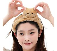 Fascia per gatti da donna, fascia da spa per lavare il viso, fasce per capelli divertenti, morbide e soffice, fasce per il trucco Kawaii per la doccia, lo sport, la bellezza e la cura della pelle