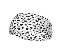 Fascia per il sudore con stampa a forma di pallone da calcio in bianco e nero, per uomini e donne, per corsa, fitness, yoga, ciclismo, antisudore antiscivolo
