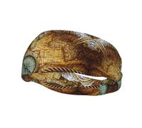 Fascia per il sudore con stampa di bussola e vecchia mappa del mondo, per uomini e donne, traspirante, antiscivolo, durevole e di lunga durata