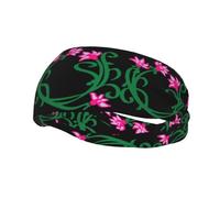 Fascia per il sudore con stampa di fiori di loto, unisex, antiscivolo, resistente e di lunga durata