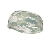 Fascia per il sudore con stampa di giglio nero, per uomini e donne, antiscivolo, resistente e di lunga durata