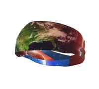 Fascia per il sudore con stampa di pianeta spaziale, per uomini e donne, antiscivolo, resistente e di lunga durata