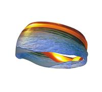 Fascia per il sudore con stampa tramonto per uomini e donne, per corsa, fitness, yoga, ciclismo, antisudore antiscivolo