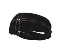 Fascia per il sudore decorativa alla moda sportiva con motivo YYHWHJDE Eyes dietro la croce per uomini e donne