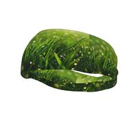 Fascia per il sudore decorativa alla moda sportiva FUUNTL Dew on the grass Picture Fasce per uomini e donne