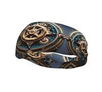 Fascia per il sudore decorativa alla moda sportiva YYHWHJDE Cool Steampunk Gears Pattern Fasce per uomini e donne
