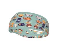 Fascia per il sudore decorativa alla moda sportiva YYHWHJDE Cute Little Animals Pattern Fasce per uomini e donne
