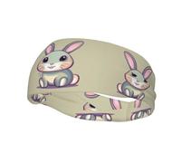 Fascia per il sudore decorativa alla moda sportiva YYHWHJDE Cute Little Bunny Pattern Fasce per uomini e donne