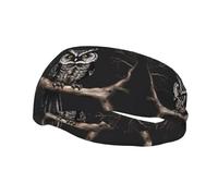 Fascia per il sudore decorativa alla moda sportiva YYHWHJDE Late Night Owl Pattern Fasce per uomini e donne