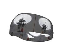 Fascia per il sudore decorativa alla moda sportiva YYHWHJDE Moon Pine Tree Pattern Fasce per uomini e donne