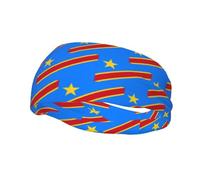 Fascia per il sudore decorativa sportiva alla moda con bandiera del Congo YYHWHJDE per uomini e donne