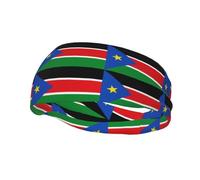 Fascia per il sudore decorativa sportiva alla moda con bandiera YYHWHJDE del Sud Sudan modello fasce per uomini e donne