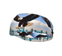 Fascia per il sudore decorativa sportiva alla moda HJFCZH L'aquila con ali stampe traspirante elastica adatta per ciclismo, yoga, corsa