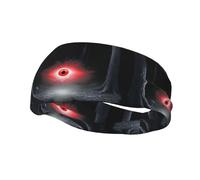 Fascia per il sudore decorativa sportiva alla moda HJFCZH L'occhio del terrore nella foresta Stampe traspirante elastico adatto per ciclismo, yoga, corsa