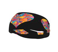 Fascia per il sudore decorativa sportiva alla moda WHJSSF Frammenti d'amore colorati Modello traspirante elastico adatto per ciclismo yoga corsa