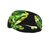 Fascia per il sudore decorativa sportiva alla moda WHJSSF oro verde gemma Immagine traspirante elastico adatto per ciclismo yoga corsa