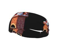Fascia per il sudore decorativa sportiva alla moda YYHWHJDE Babbo Natale nel camino Fasce per uomini e donne