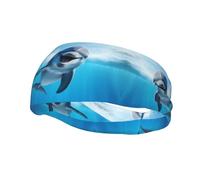 Fascia per il sudore decorativa sportiva alla moda YYHWHJDE divertente delfino guardando te modello fasce per uomini e donne