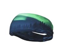 Fascia per il sudore decorativa sportiva alla moda YYHWHJDE Northern Lights Pattern Fasce per uomini e donne