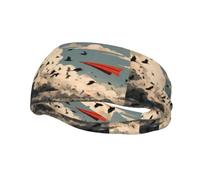 Fascia per il sudore decorativa sportiva alla moda YYHWHJDE Paper Airplanes and Birds Pattern Fasce per uomini e donne