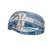 Fascia per il sudore decorativa sportiva alla moda YYHWHJDE Polar Bear on Ice Pattern Fasce per uomini e donne