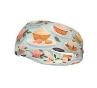 Fascia per il sudore decorativa sportiva alla moda YYHWHJDE Sweet Pomeriggio Tea Pattern Fasce per uomini e donne