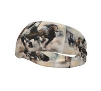 Fascia per il sudore decorativa sportiva alla moda YYHWHJDE The galopping wild horse Pattern Fasce per uomini e donne