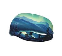 Fascia per il sudore decorativa YYHWHJDE Northern Lights Painting Pattern Fasce per uomini e donne