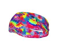 Fascia per il sudore elastica traspirante con motivo tie dye per attività all'aria aperta