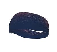 Fascia per il sudore per uomini e donne, per corsa, fitness, yoga, ciclismo, anti-sudore, antiscivolo, colore: blu navy
