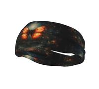 Fascia per il sudore sportiva alla moda WHJSHOP Butterfly in the vortex Printed Headbands Assorbe il sudore per uomini e donne